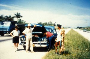 Illegal garlic vending on the <em>autopista</em> to Pinar del Rio - April 1997