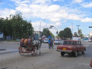 Diverse forms of transportation reflecting the political history of a Communist state - May 2005